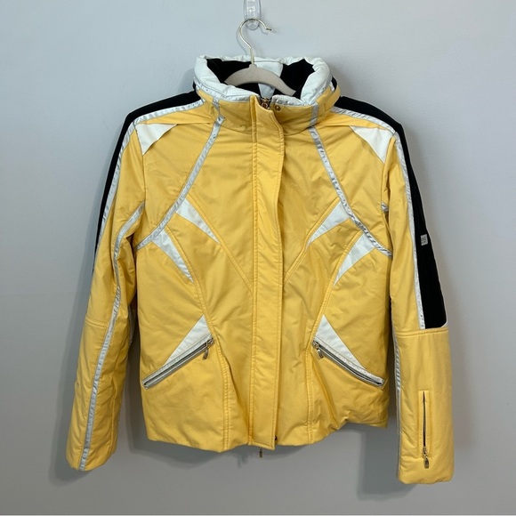 MDC Dora Pfister Yellow Black Ski Jacket Weather-Resistant Women’s Size US 12 - Picture 1 of 9